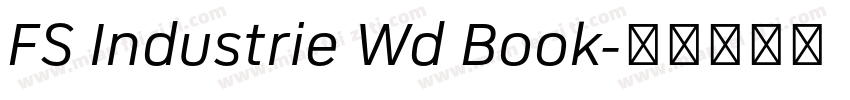 FS Industrie Wd Book字体转换